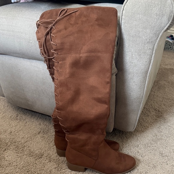 Charlotte Russe Over the Knee Boots - Cognac - Picture 1 of 8